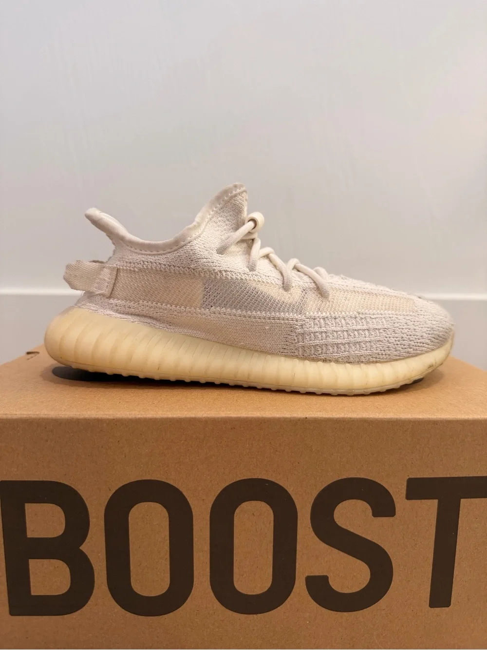Pre-owned Yeezy Boost 350 V2 Bone Kids Size 1K